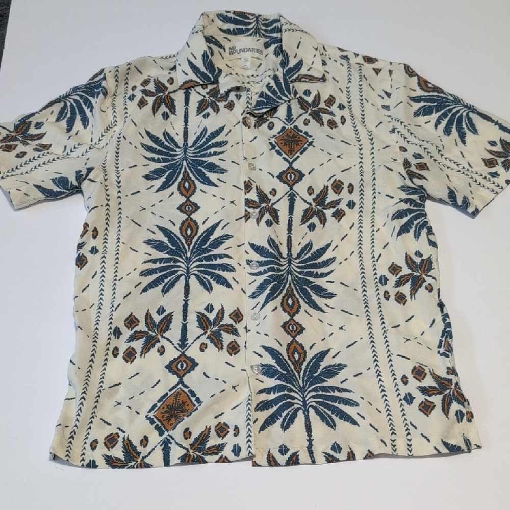 No Boundaries Blue and Brown Patterned Men's Shirt